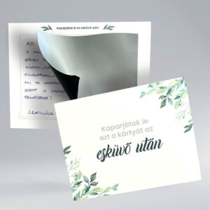 Lekaparható esküvői üdvözlőlap